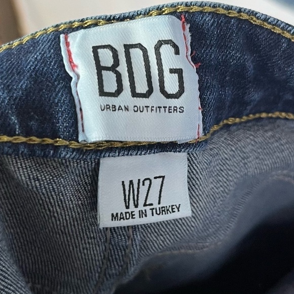 Urban Outfitters BDG Dark Wash High Rise Straight Leg Jeans 27 - Picture 3 of 4